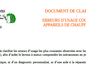 DOCUMENT PDF - Chauffage au bois : erreurs d'usage courantes